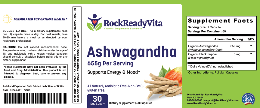 Ashwagandha - Product Label