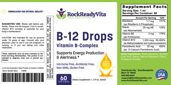 B12 Drops - Product Label