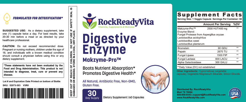 Digestive Enzyme - Product Label