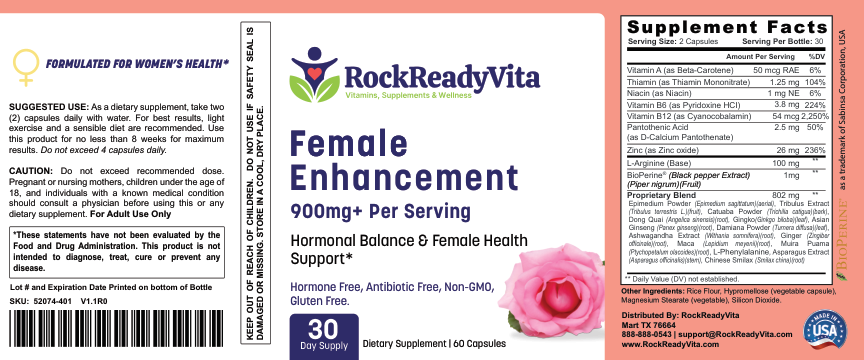 Female Enhancement - Product Label