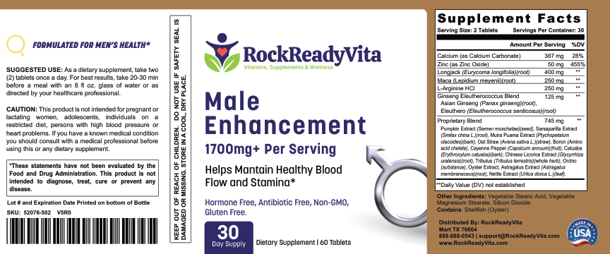Male Enhancement - Product Label