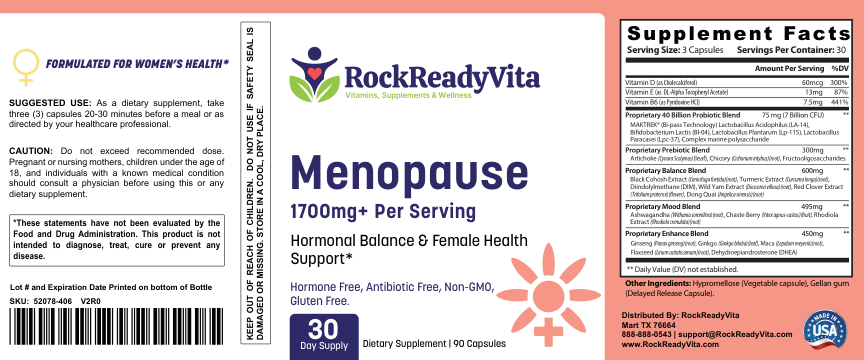 Menopause Support - Product Label