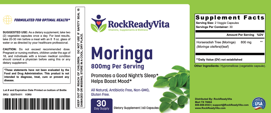 Moringa Oleifera (Leaf) - Product Label