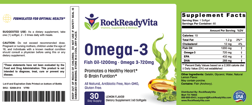 Omega 3 Fish Oil - Product Label